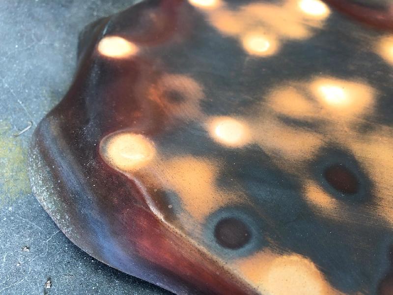 Soda Fired Platter - Flashing Detail