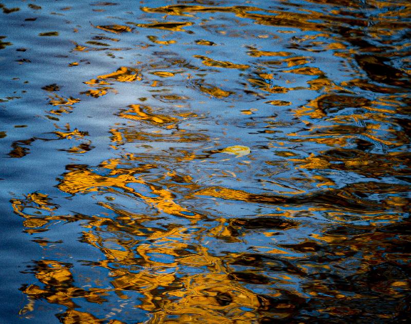 Water in blue and gold